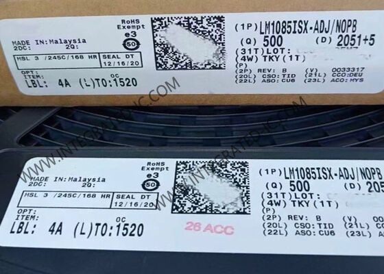 LM1085ISX-ADJ 융합 회로 칩 전압 조절기 3A 출력 전류 1.5V 낮은 탈락 및 조절 가능한 출력 전압