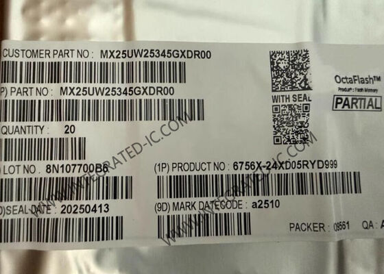 MX25UW25345GXDR00 1.8V 256Mbit 자동차 NOR 플래시 직렬 NOR 메모리 IC 칩