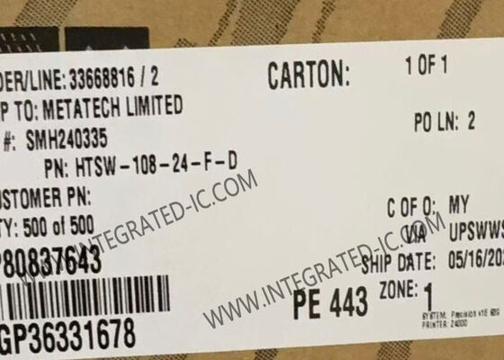 HTSW-108-24-F-D 16 포지션 고온 PCB 헤더 스트립, 0.100" 피치