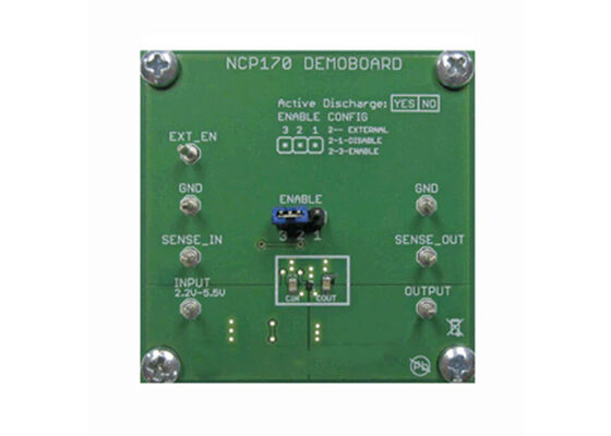NCP170AXV180GEVB 임베디드 솔루션 2.8V ~ 5.5V 150mA 선형 전압 조정기 평가 보드