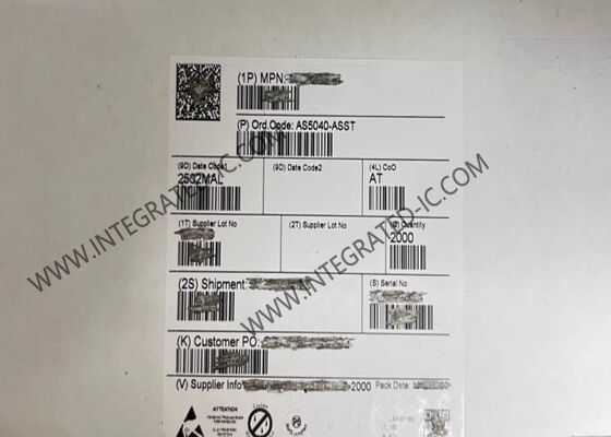 AS5040-ASST 센서 IC 회전 센서, 10비트 해상도, 360° 작동 각도, 최대 30,000 RPM 회전 속도