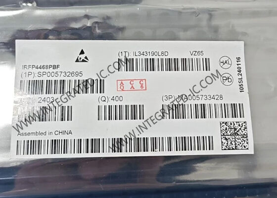 IRFP4468PBF 전력 MOSFET 통합 회로 칩 100V 배수원 전압 290A 연속 배수 전류 2mOhm 배수원 저항 TO-247-3 패키지