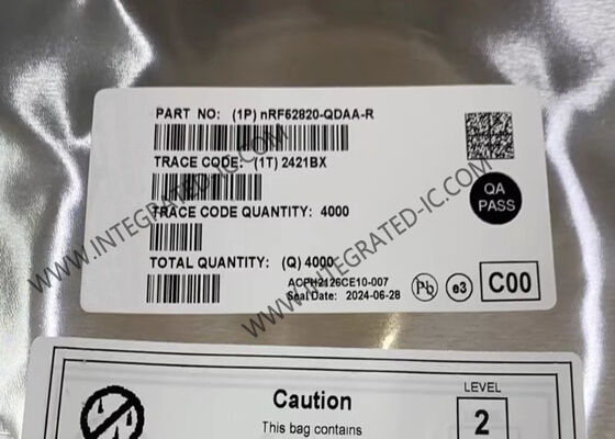 NRF52820-QDAA-R BT IC 블루투스 시스템-온-칩 8 dBm 출력 전력 BT 5.3 지원 및 확장된 온도 범위 -40°C ~ 105°C