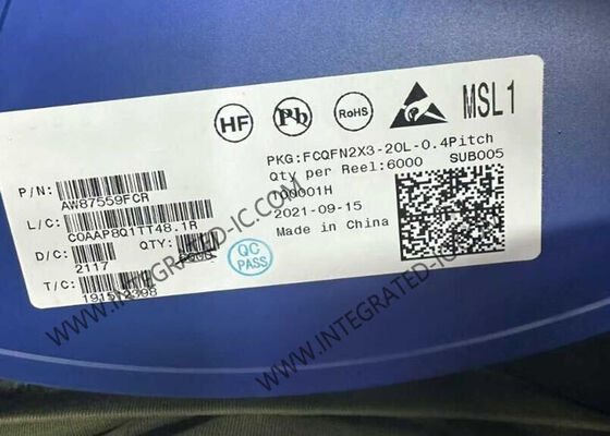 AW87559FCR 집적 회로 칩 9V 적응형 부스트 TLTR-AGC 스마트 K 오디오 증폭기 FCQFN20