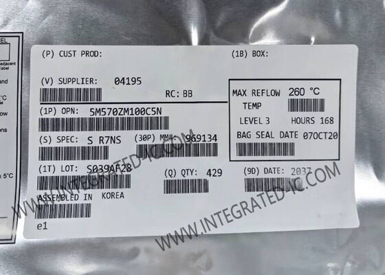 9ns MAX V 성능, TFBGA100 패키지에 570 논리 요소와 함께 5M570ZM100C5N 필드 프로그래밍 가능한 게이트 배열