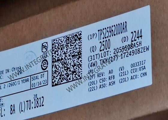 TPS259620DDAR 통합 회로 칩 eFuse IC 2A 전류 제한 넓은 입력 전압 범위 2.7V에서 19V 및 과전압 보호