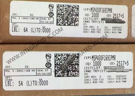 MSP430F169IPMR 마이크로컨트롤러 MCU 초저전력 16비트 8MHz 60kB 프로그램 메모리