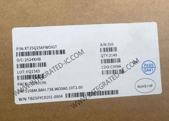 WSON8 6x5mm 패키지의 1.65V ~ 2.0V 전압을 갖는 XT25Q256FWOIGT 256Mbit 직렬 NOR 플래시 메모리 IC 칩