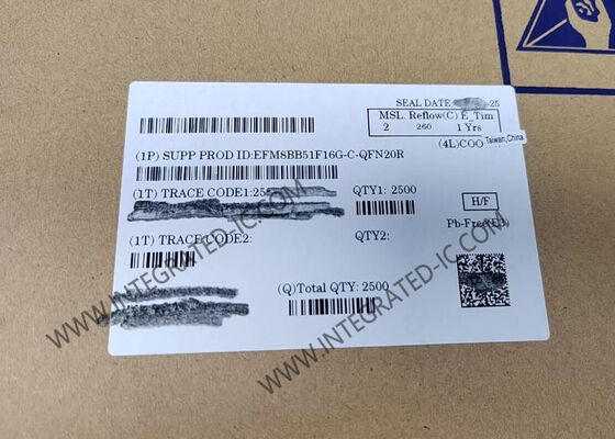 EFM8BB51F16G-C-QFN20R 마이크로컨트롤러 MCU 자동차 CIP-51 8051 Busy Bee 20-QFN 패키지