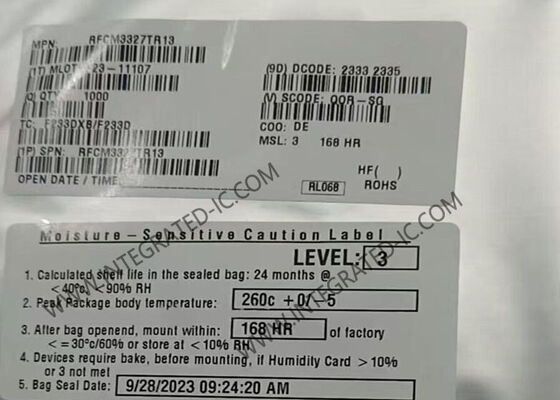 RFCM3327TR13 무선 통신 모듈 45MHz에서 1.218GHz 전력 증폭기