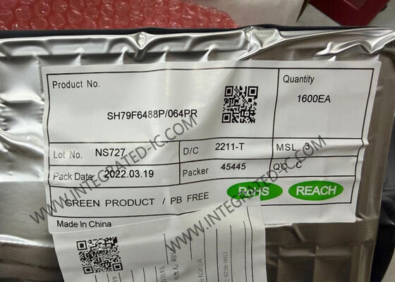 SH79F6488P/064PR 마이크로 컨트롤러 MCU 강화 8051 마이크로 컨트롤러 LQFP-64 8-비트 MCU