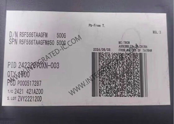 마이크로컨트롤러 MCU R5F566TAAGFM 단일 끝 32비트 RX 마이크로컨트롤러 IC