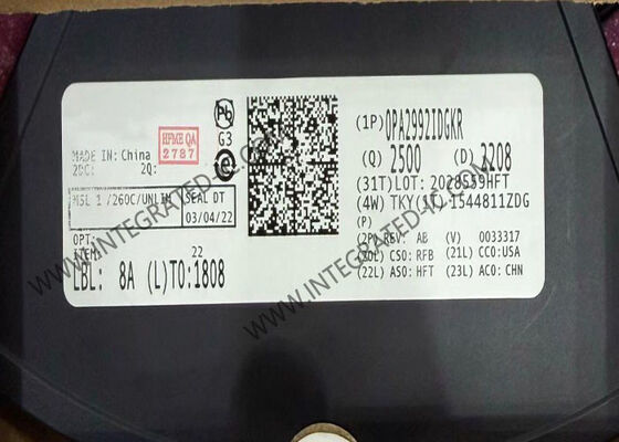 OPA2992IDGKR 집적 회로 칩 듀얼 40V 10.6MHz 저잡음 연산 증폭기
