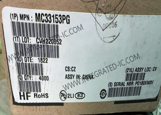 MC33153PG IGBT Gate Driver Integrated Circuit Chip for High Power Applications with 1A Source/2A Sink Current and -40°C to 150°C Operating Temperature
