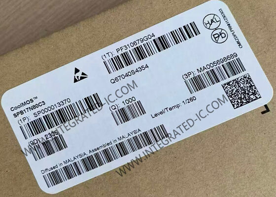 SPB17N80C3 전력 MOSFET 트랜지스터 800V 배수원 전압 17A 연속 배수 전류 및 CoolMOSTM 기술