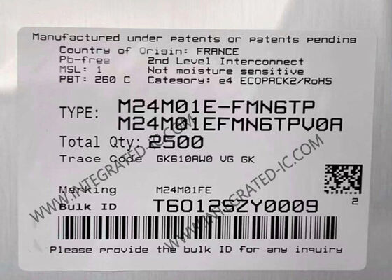 M24M01E-FMN6TP 1Mbit 비휘발성 EEPROM 메모리 IC 칩 SOIC8 패키지