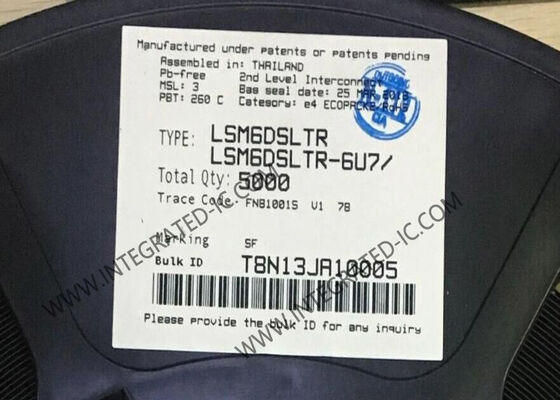 LSM6DSLTR 센서 IC 6 축 IMU 16 비트 해상도, 650 uA 운영 공급 전류 및 I2C, SPI 인터페이스