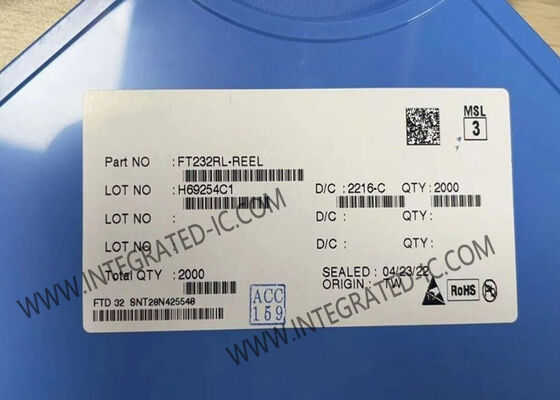 FT232RL USB UART 인터페이스 IC와 USB 2.0 풀 스피드 3.3V ~ 5.25V 단일 공급 SSOP-28 패키지