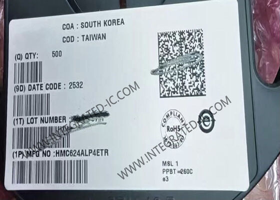 HMC624ALP4E 융합 회로 칩 GaAs 디지털 감축기 0.1 GHz에서 6.0 GHz 6 비트