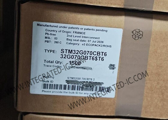 STM32G070CBT6 마이크로컨트롤러 MCU 64MHz 32비트 마이크로컨트롤러 IC LQFP-48 고성능 MCU