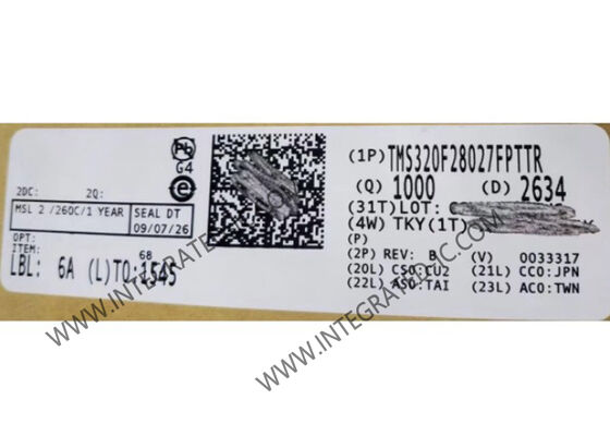 TMS320F28027FPTTR Microcontroller MCU C2000™ 32-bit 60MHz MCU With 64 KB Flash