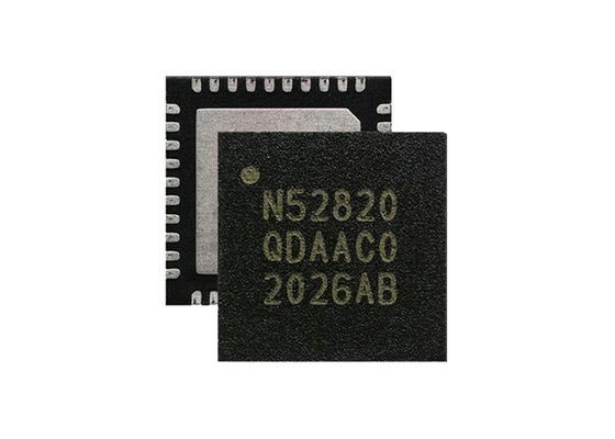 NRF52820-QDAA-R BT IC 블루투스 시스템-온-칩 8 dBm 출력 전력 BT 5.3 지원 및 확장된 온도 범위 -40°C ~ 105°C