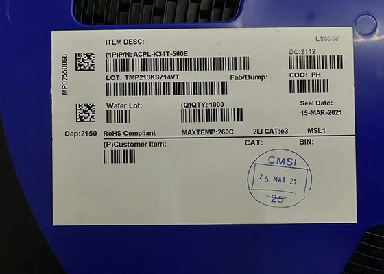ACPL-K34T-560E 자동차 2.5 최대 고출력 전류 mosfet 게이트가 옵토커플러를 운전합니다