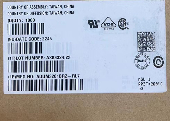 집적 회로 칩 ADUM3201BRZ 디지털 절연체 8SOIC 듀얼 채널 10Mbps