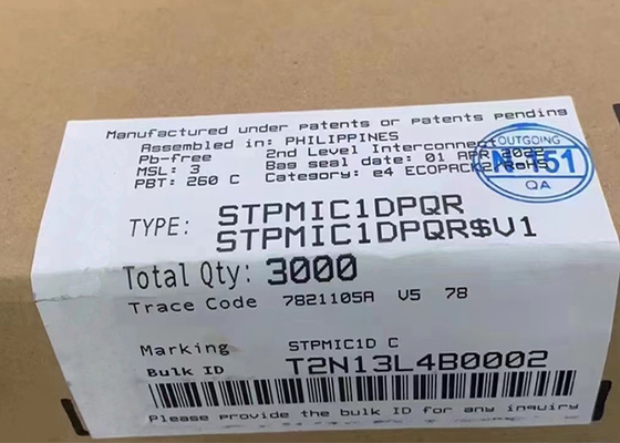 집적 회로 칩 STPMIC1DPQR 달러 SMPS 컨버터 44WFQFN 전원관리