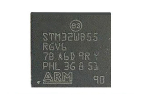 6dBm 마이크로컨트롤러 MCU STM32WB55RGV6 68VFQFN 듀얼 코어 다중 프로토콜 무선 전신 MCU