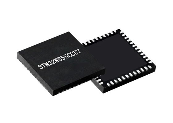 마이크로컨트롤러 MCU STM32WB55CCU7 32는 MCU 팔 2.48GHz 무선 송수신기 IC을 물었습니다