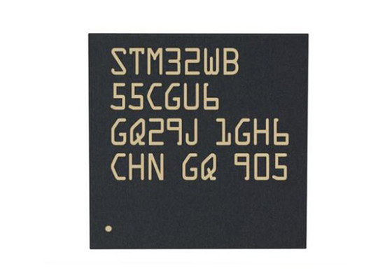 마이크로컨트롤러 MCU STM32WB55CGU6 무선 송수신기 IC 48UFQFN 팔 외피 M4 MCU