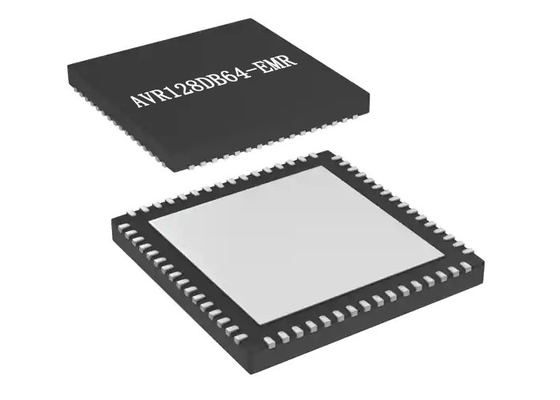 64-VFQFN 패키지 AVR128DB64 Ｅ / MR 128KB는 내장된 마이크로컨트롤러 IC을 번쩍입니다