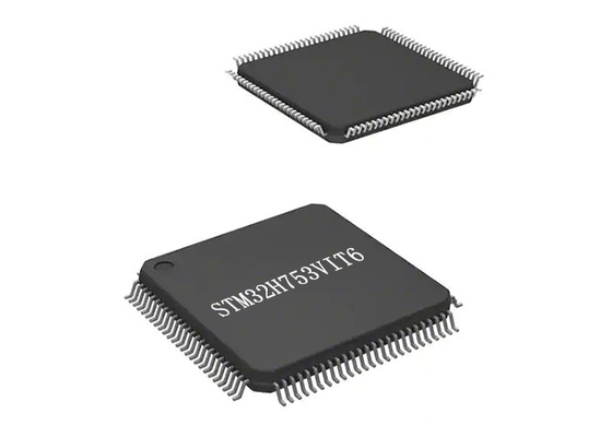 팔 외피 마이크로컨트롤러 IC STM32H753VIT6 480MHz 100-LQFP 표면 부착