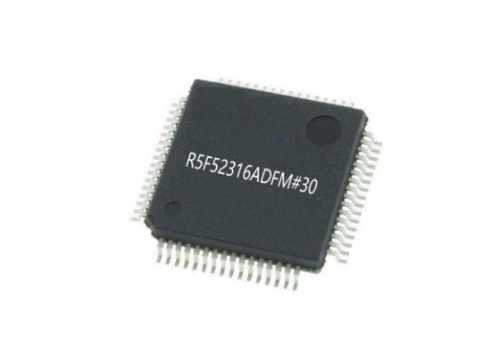 마이크로컨트롤러 MCU R5F52316ADFM#30 256KB 32 비트 RXv2 CPU 코어 64 LFQFP
