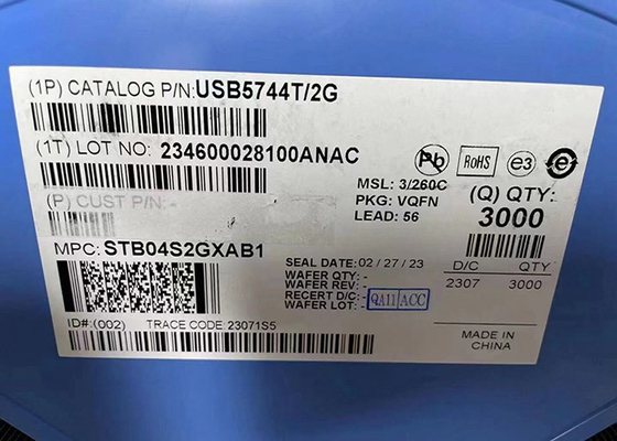 집적 회로 칩 USB5744T/2G 4-공항 USB 허브 컨트롤러 USB 3.0 인터페이스 56-vqfn
