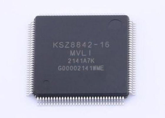 KSZ8842-16MVLI 이더넷 IC 3.3V 두 포트 이더넷 스위치 IC LQFP128 패키지
