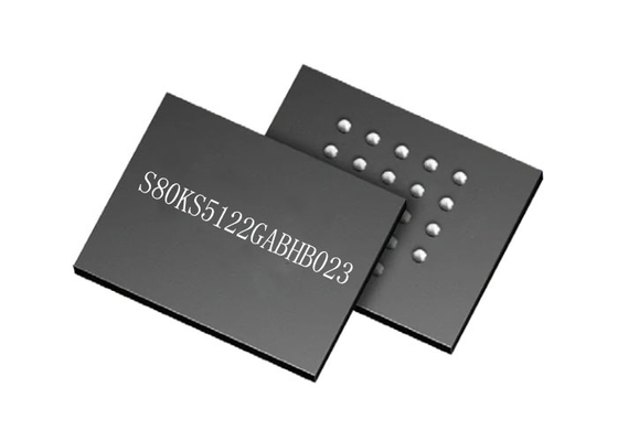메모리 IC 칩 S80KS5122GABHB023 24-VBGA 표면 마운트 200MHz 유사 SRAM IC
