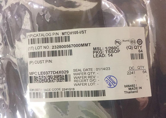 통합 회로 칩 MTCH105-I/ST 용량 터치 버튼 14-TSSOP