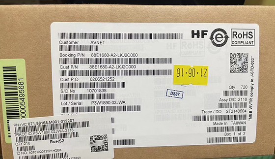 88E1680-A2-LKJ2C000 8 포트 10/100/1000Mbps 에너지 효율 이더넷 트랜시버