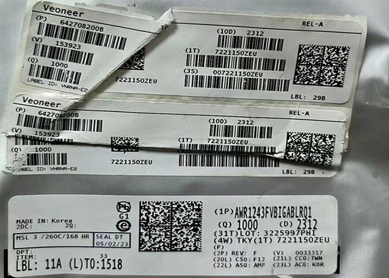 RF 송신기 IC AWR1243FVBIGABLRQ1 단일 칩 FMCW 송신기 161-TFBGA