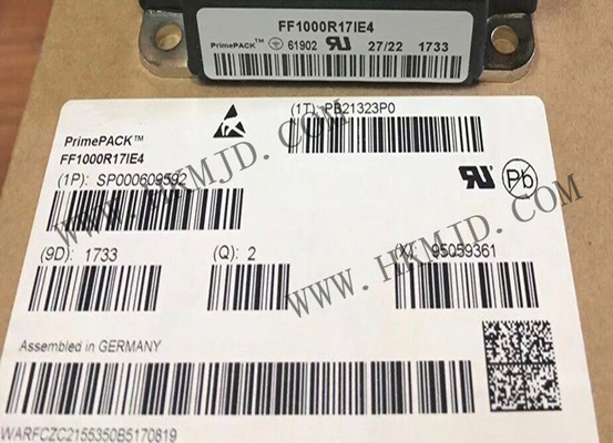 자동차 IGBT 모듈 FF1000R17IE4 PrimePACK 1700V 1000A 하프 브리지 듀얼 IGBT 모듈