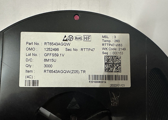 융합 회로 칩 RT6543AGQW 고효율 단일 동기 Buck PWM 컨트롤러