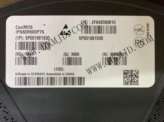 통합 회로 칩 IPN60R600P7S 7W 단일 MOSFET 트랜지스터 TO-261-4