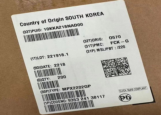 센서 IC MPX2202GP 200kPa 칩 상 온도 보상 실리콘 압력 센서