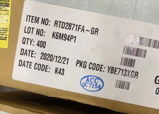 융합 회로 칩 RTD2871FA-GR 4K 스마트 증강현실 또는 가상현실 TV SoC