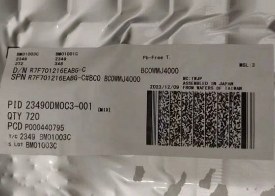 마이크로 컨트롤러 MCU R7F701216EABG 최대 320MHz 내장 마이크로 컨트롤러 칩