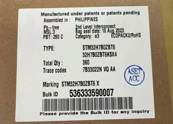 마이크로컨트롤러 MCU STM32H7B0ZBT6은 마이크로컨트롤러 144-LQFP 패키지를 끼워 넣었습니다