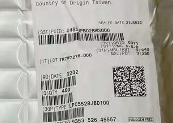 LPC5528JBD100 마이크로 컨트롤러 MCU 150MHz 팔 코르텍스-M33 마이크로 컨트롤러 HLQFP-100