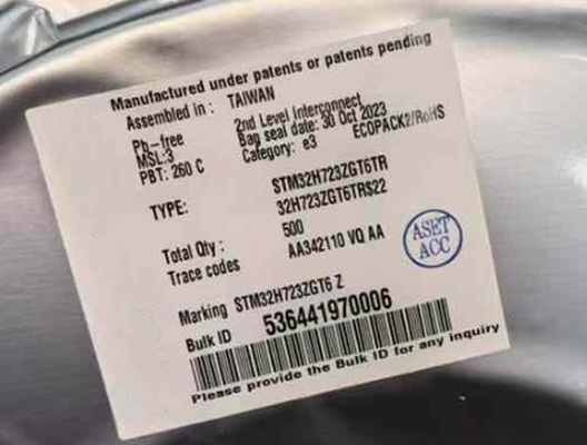 마이크로컨트롤러 IC STM32H723ZGT6 32 비트 하나의 핵 STM32H7 144-LQFP 패키지